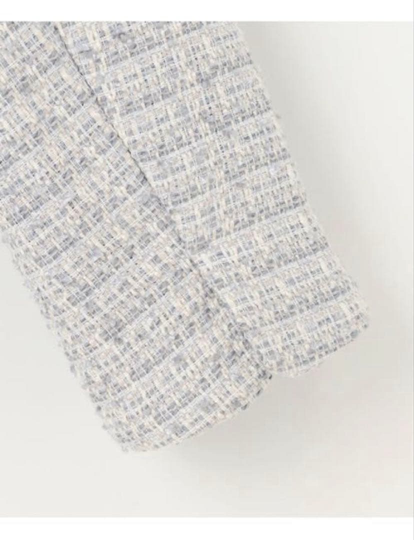 美品　anysis ノーカラーツイードジャケット グレー