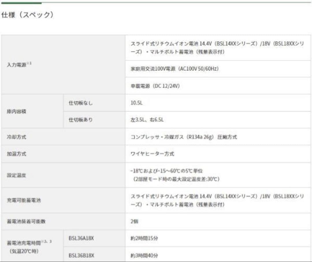 【未使用】HIKOKI コードレス冷温庫 UL18DD XMBZ バッテリー付き