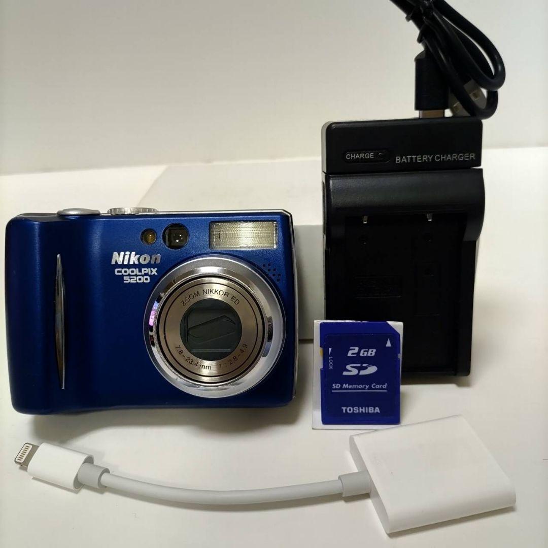 動作確認済み ニコン COOLPIX 5200 オールドコンデジ デジカメ