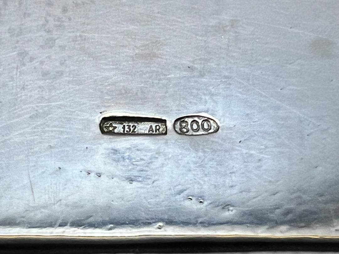 【海】銀製　800刻印　アクセサリ箱　小箱　銀細工　重量約31g