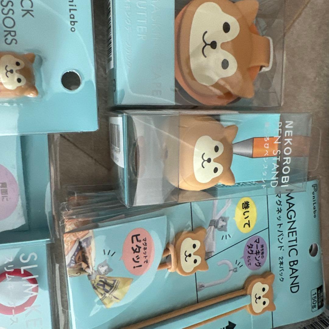 動物デザイン 文房具セット　わんわんにゃにゃんぺんぺん
