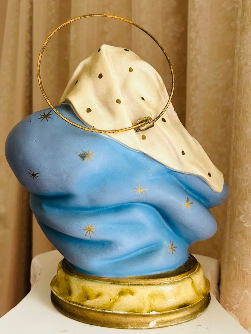 【訳あり超希少品】美顔の聖母マリア半身像　アンティーク