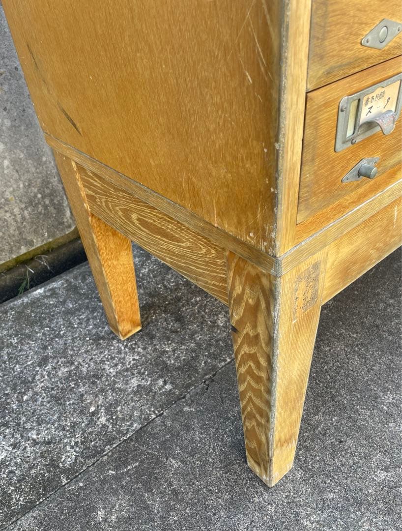 ビンテージ/学校/図書館/収納棚/棚/カードケース/キャビネット/小引き出し/②