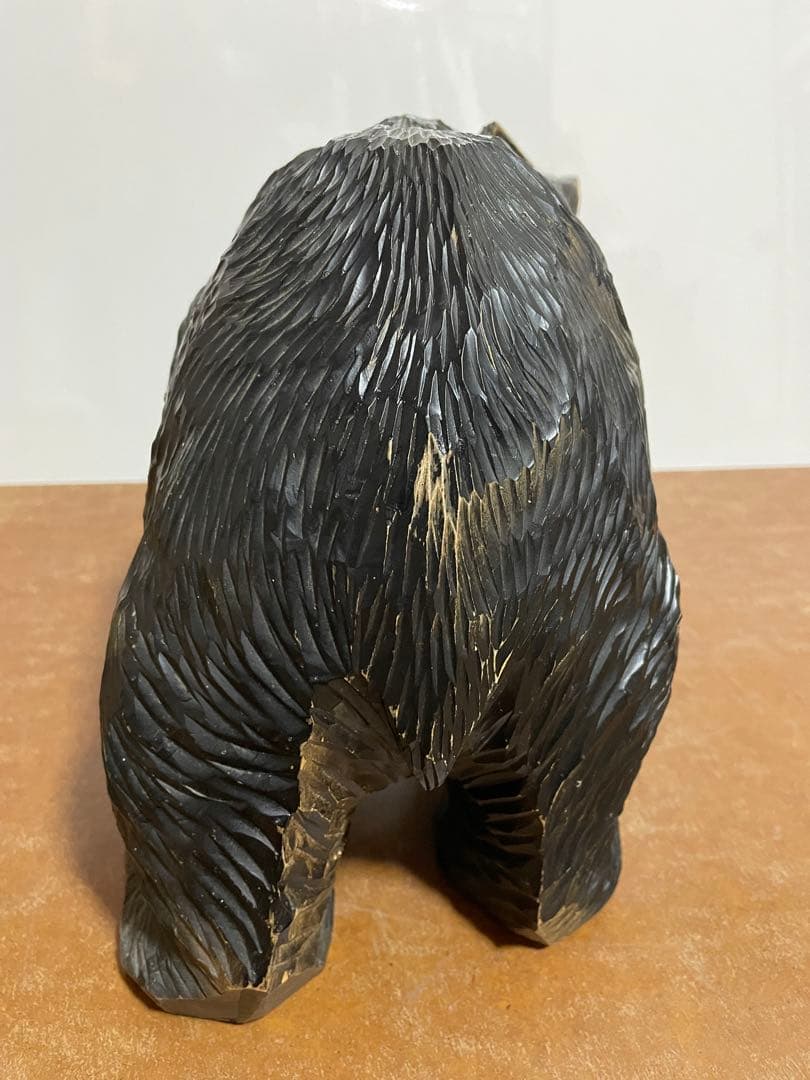 八雲町木彫り熊　木歩作　引間二郎　北海道民藝工芸品