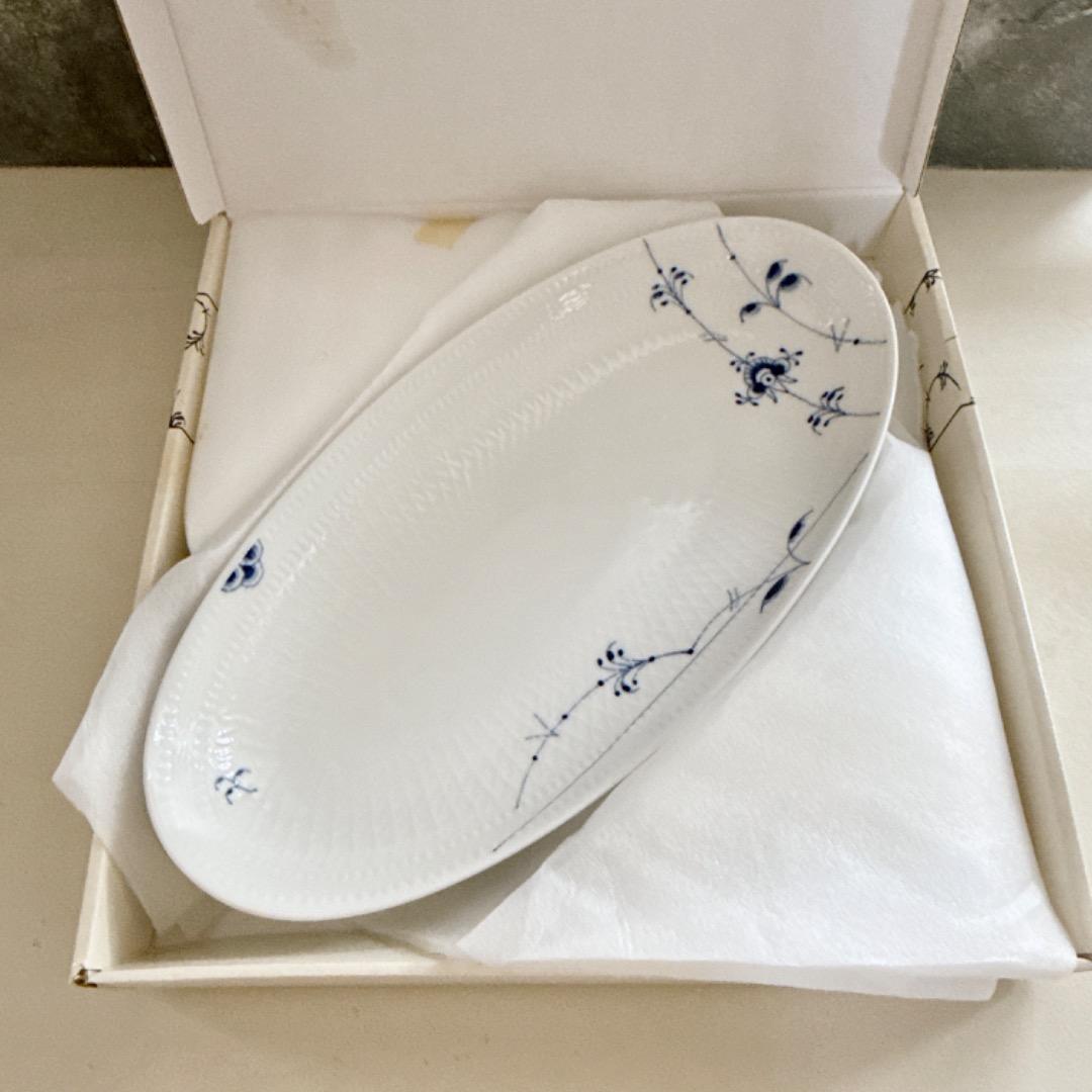 新品☆ロイヤルコペンハーゲンブルーパルメッテ オーバルディッシュ 32cm