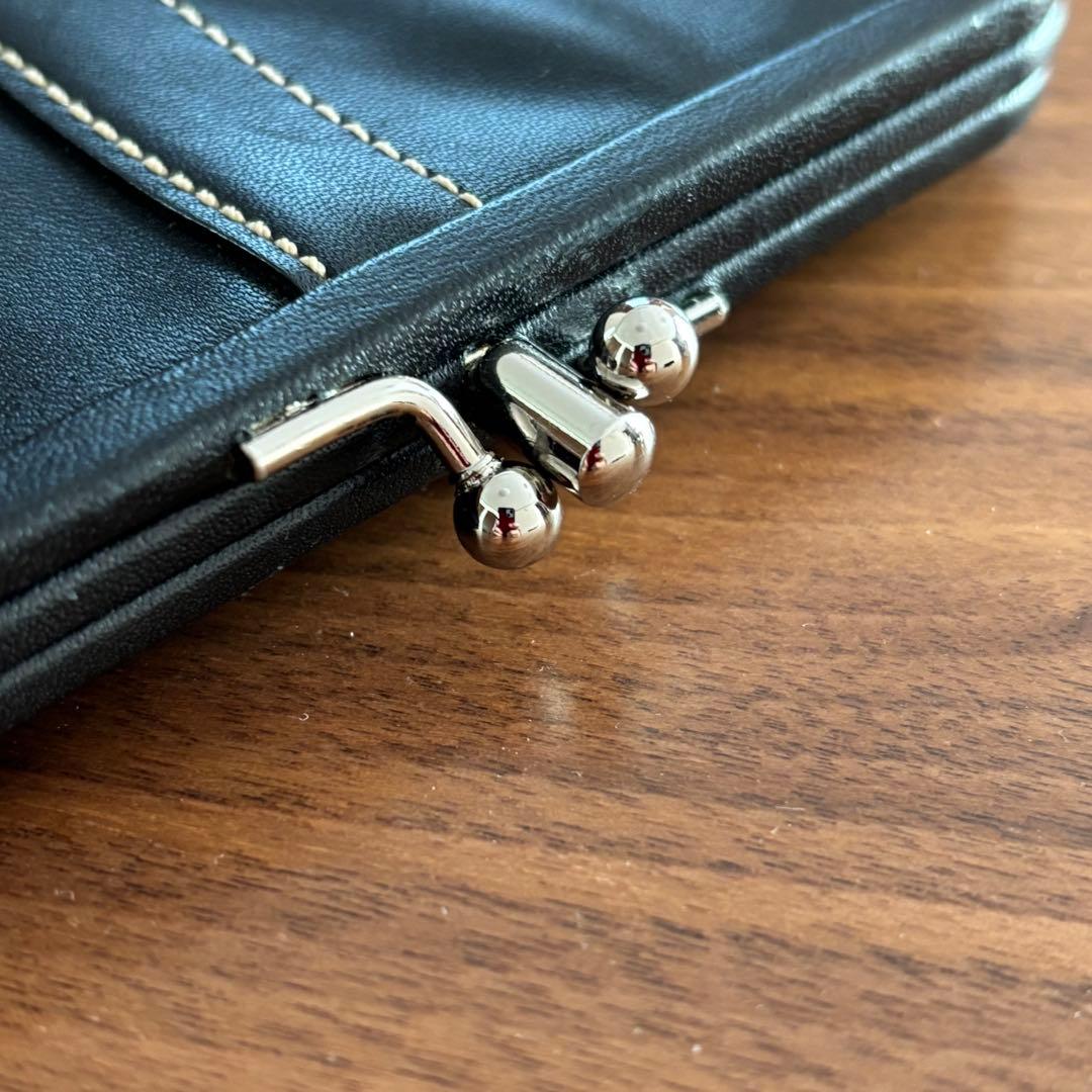 COACH　コーチ　がま口　ケース　革　黒