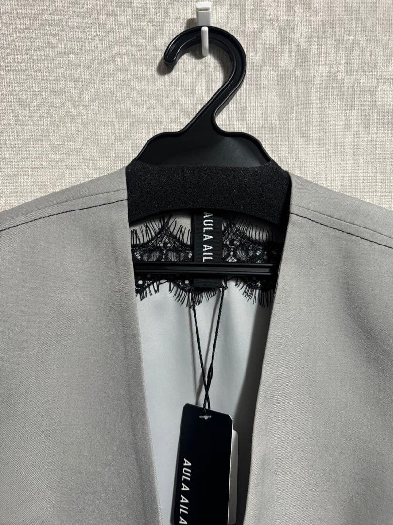 ヤマダヤ　AULA AILA ポンチョジャケット　ノーカラージャケット