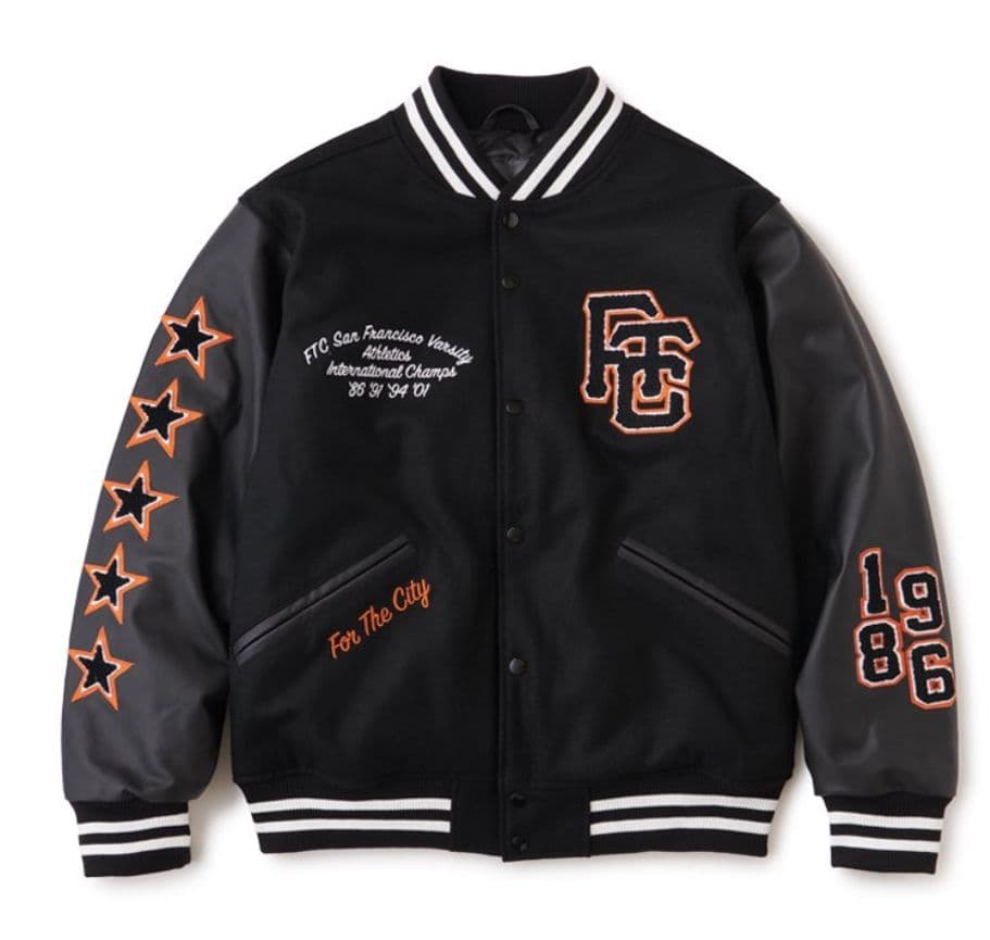 【牛革】【L】FTC SF VARSITY JACKET スタジャン メンズ