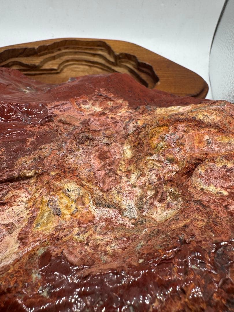 大型 赤玉石系 原石 約50cm 台座付