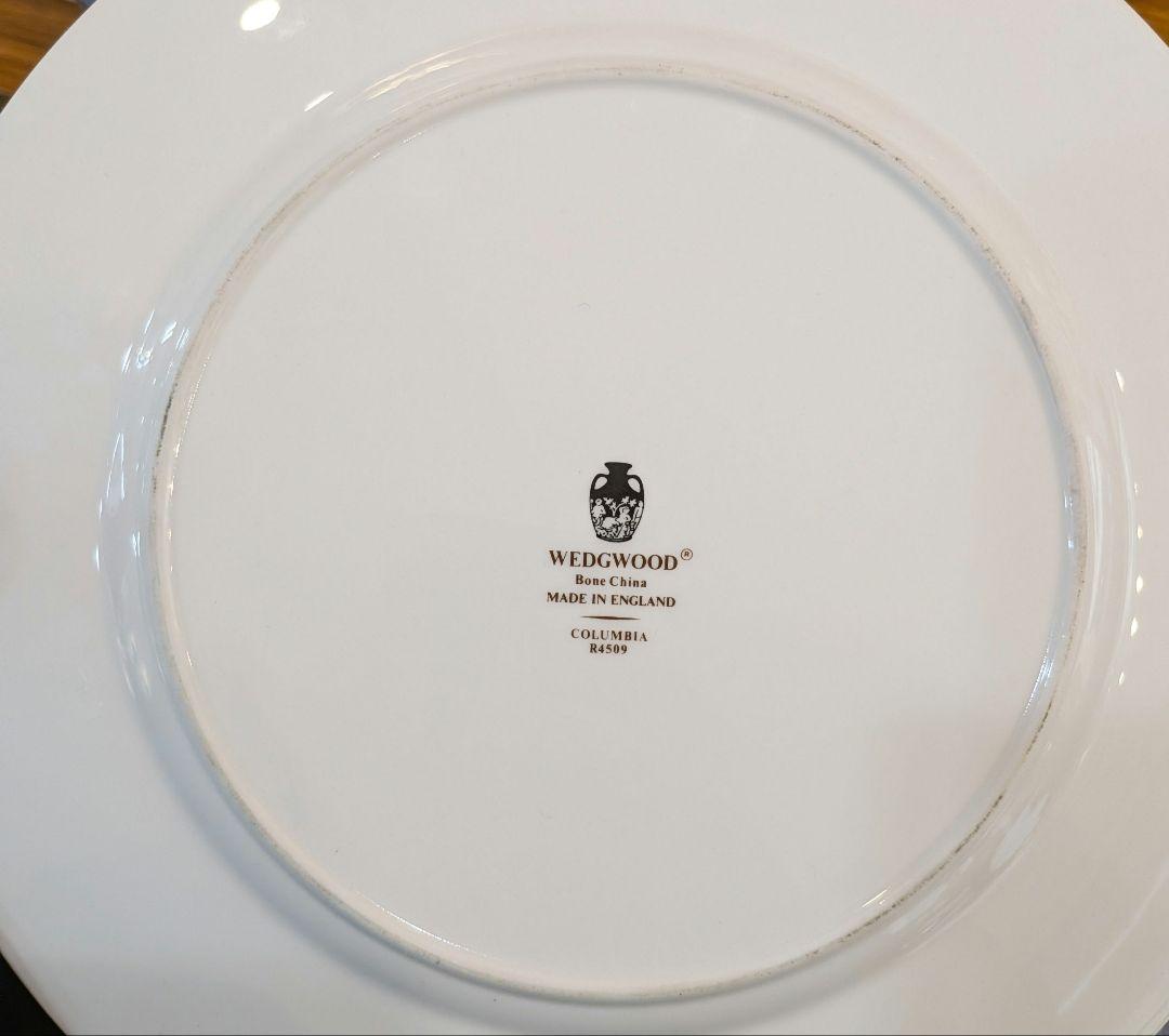 【27.5cm】 ウェッジウッド コロンビア ブルー&ゴールド ディナープレート