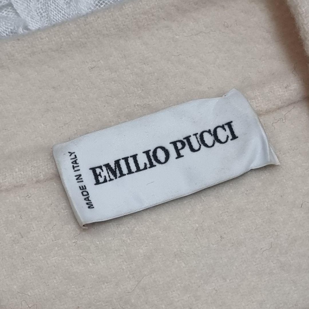 エミリオプッチ　カシミヤ　ダブルフェイス　ケープ　ポンチョ　金ボタン