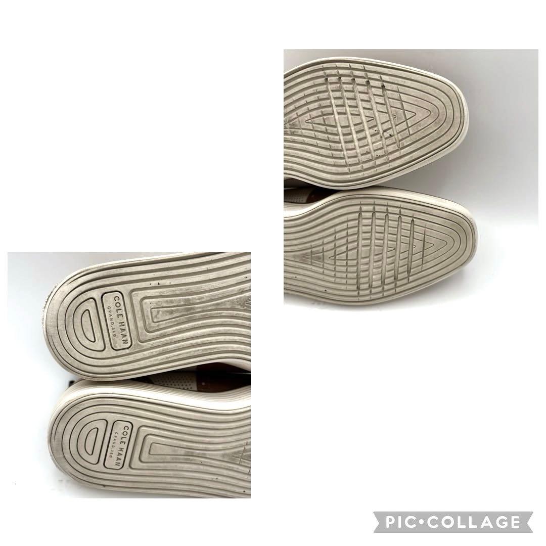 コールハーン　オックスフォード　革靴　ウイングチップ　パンチング　24.5