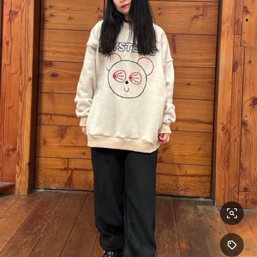 ヒステリックグラマー　RED EYE FLASH刺繍　オーバーサイズスウェット