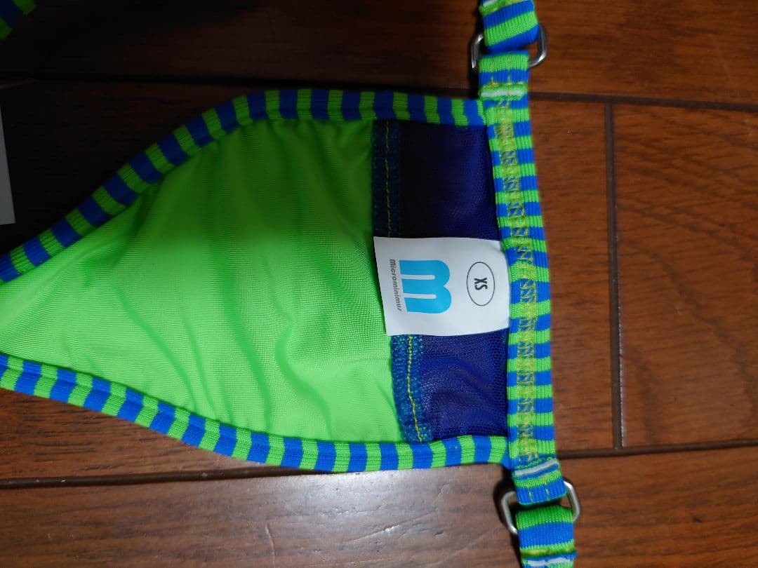 WickedWeasel microminimusライム/ブルーメッシュビキニ
