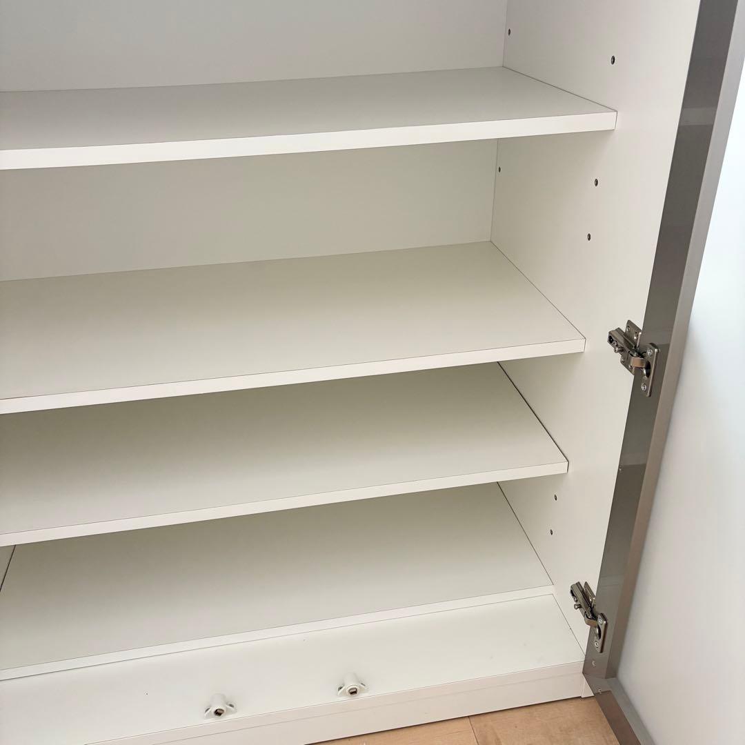 ニトリ キッチンカウンター Nポスティア 食器棚 ハイタイプ 白 120