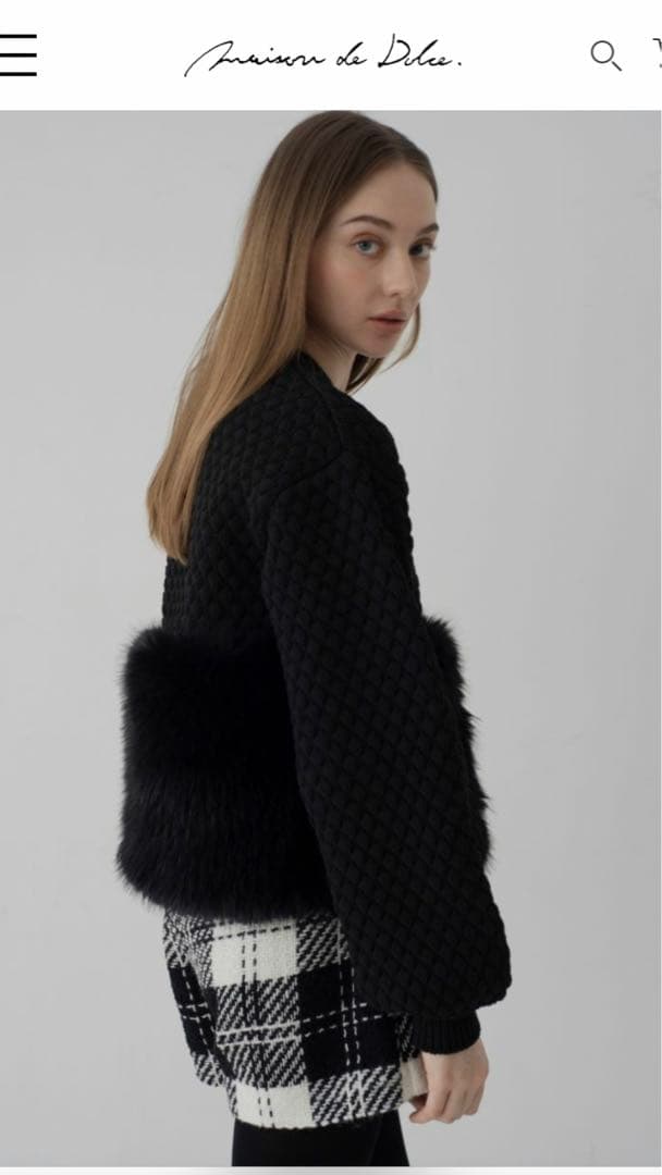 【美品】maison de Dolce ファーリーNT black