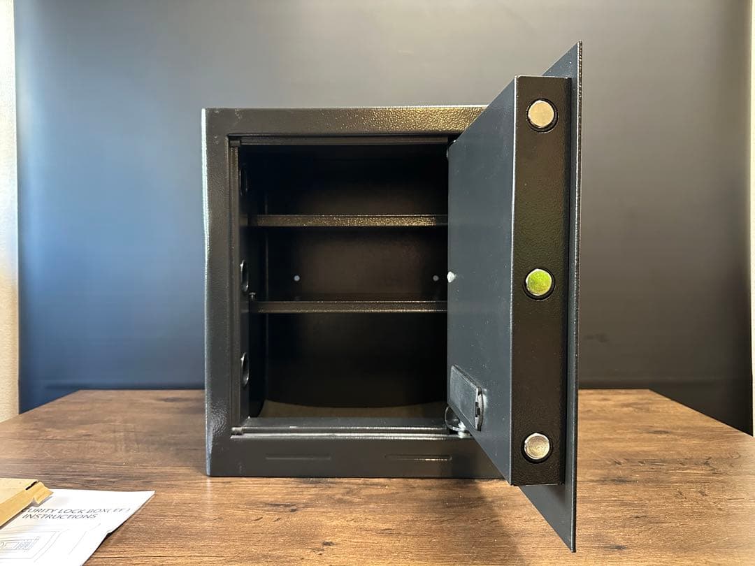テンキーロック金庫 ブラック セーフティボックス シリンダー錠