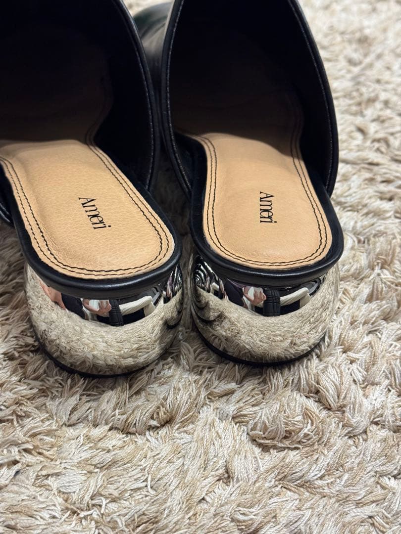 靴 amerivintage OVAL MOTIF VOLUME MULE L