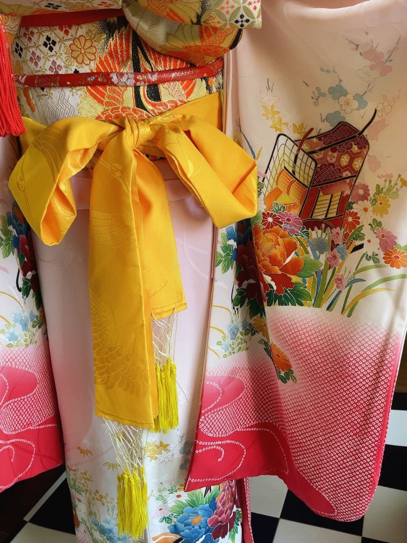 七五三7歳御所車草花文フルセット