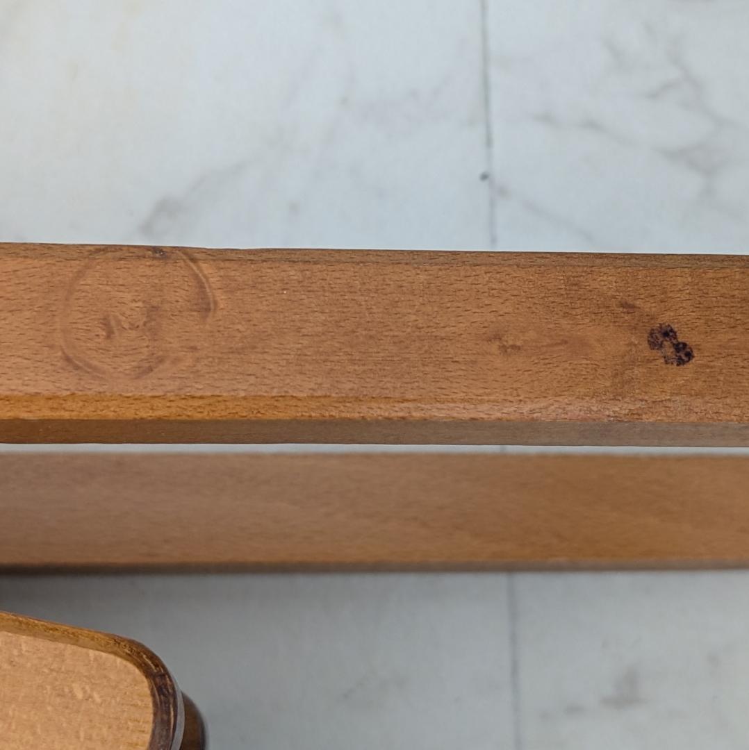 ビンテージ 無垢材 木製 小さめ アイロン台 折りたたみ テーブル 高さ調節