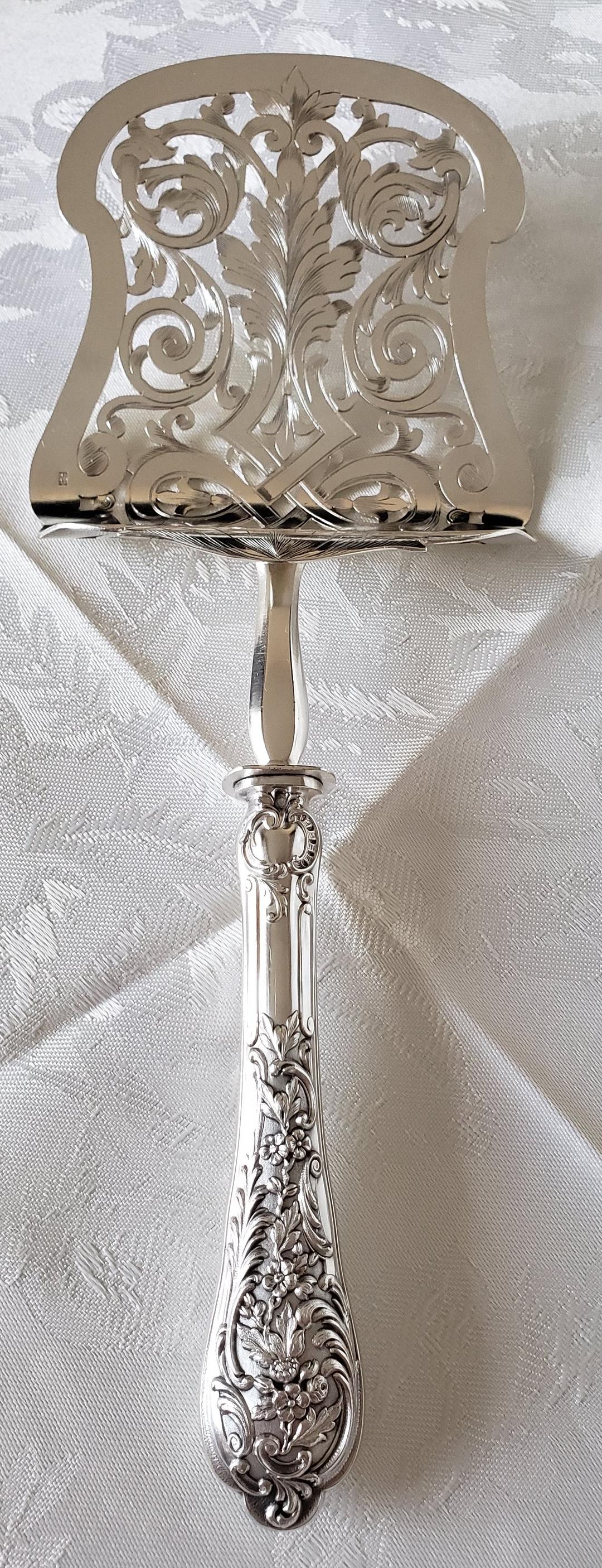 純銀 950 スターリング 特大 サーバー シルバー アンティーク