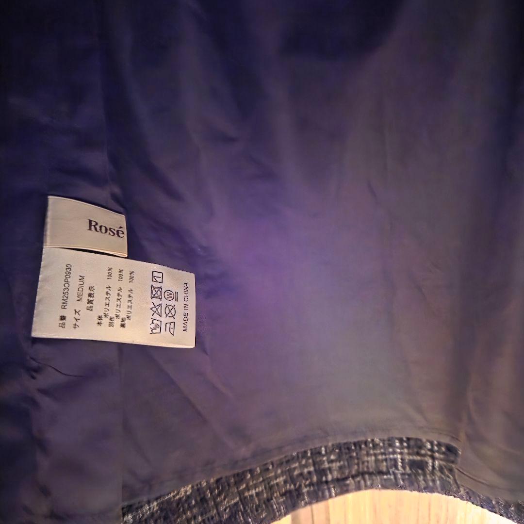 ワンピース ribbon tie tweed mini onepiece M