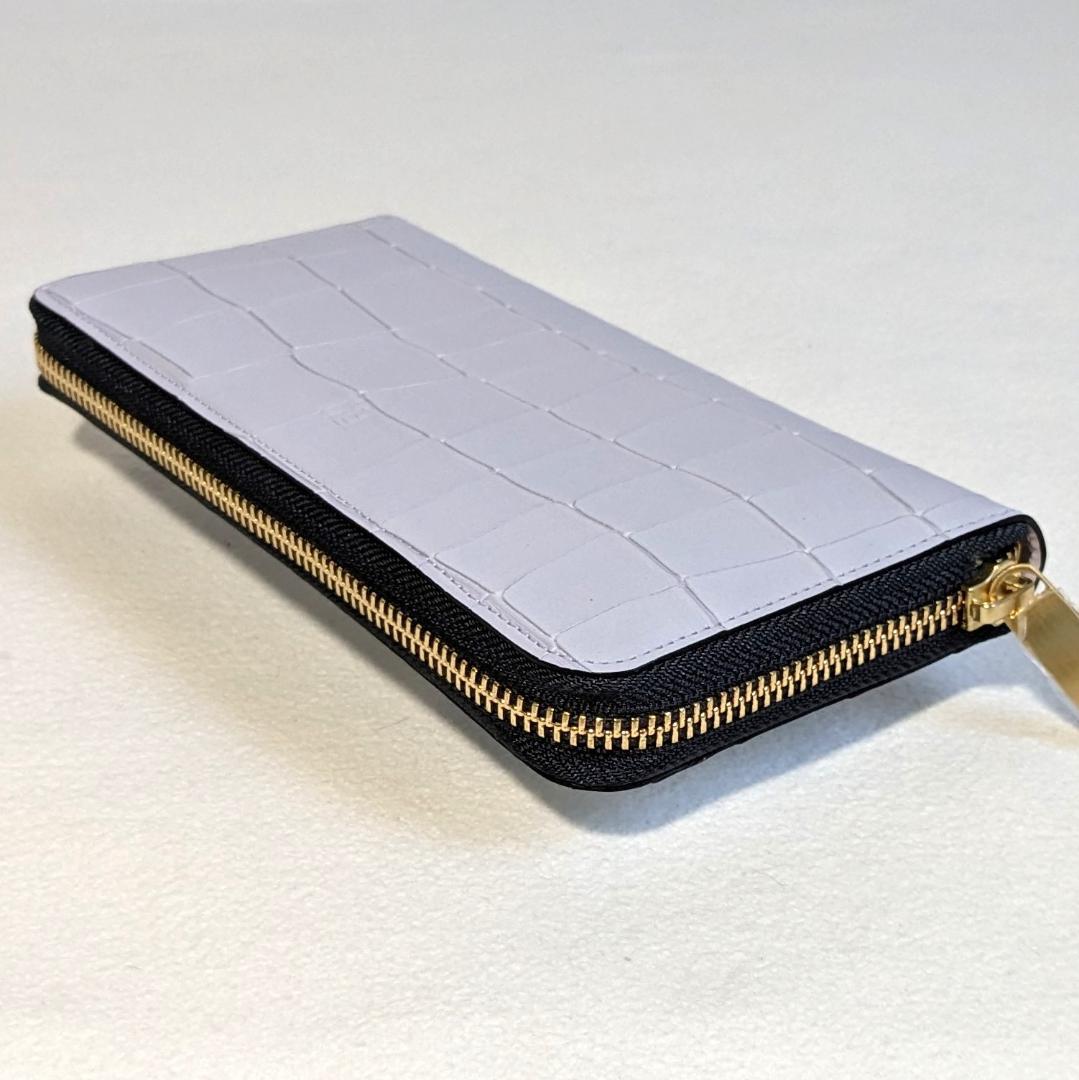 【極美品✨】Epoi エポイ タイル 長財布 ラベンダー ラウンドファスナー