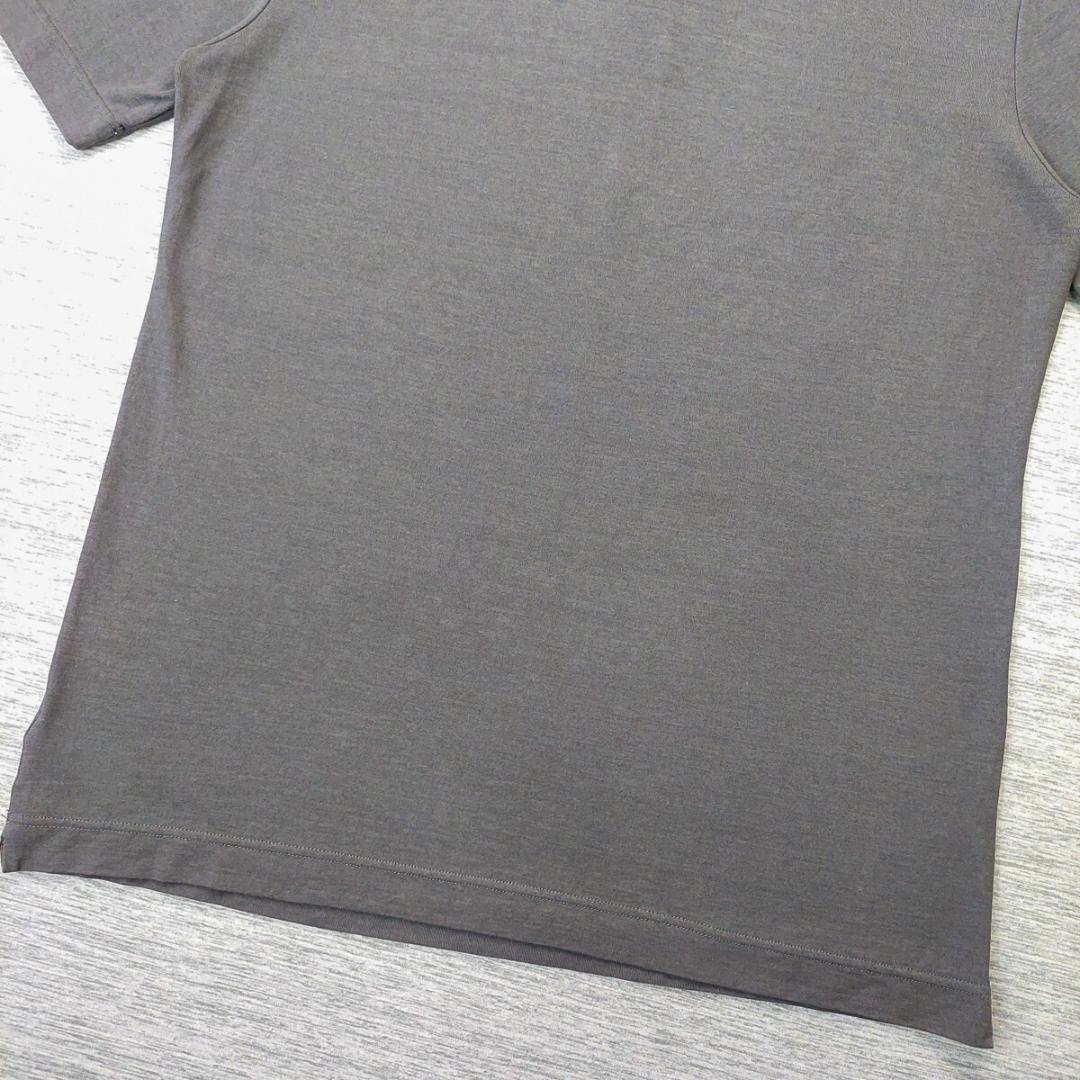 【極美品】ザノーネ ICE COTTON ポロシャツ 46/М 綿 カーキグレー