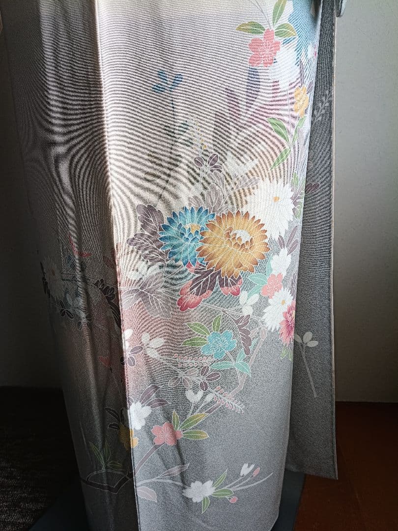 京加賀友禅訪問着 たたき模様 ろうけつ染め分け 光月の落款入り 美品 26B4