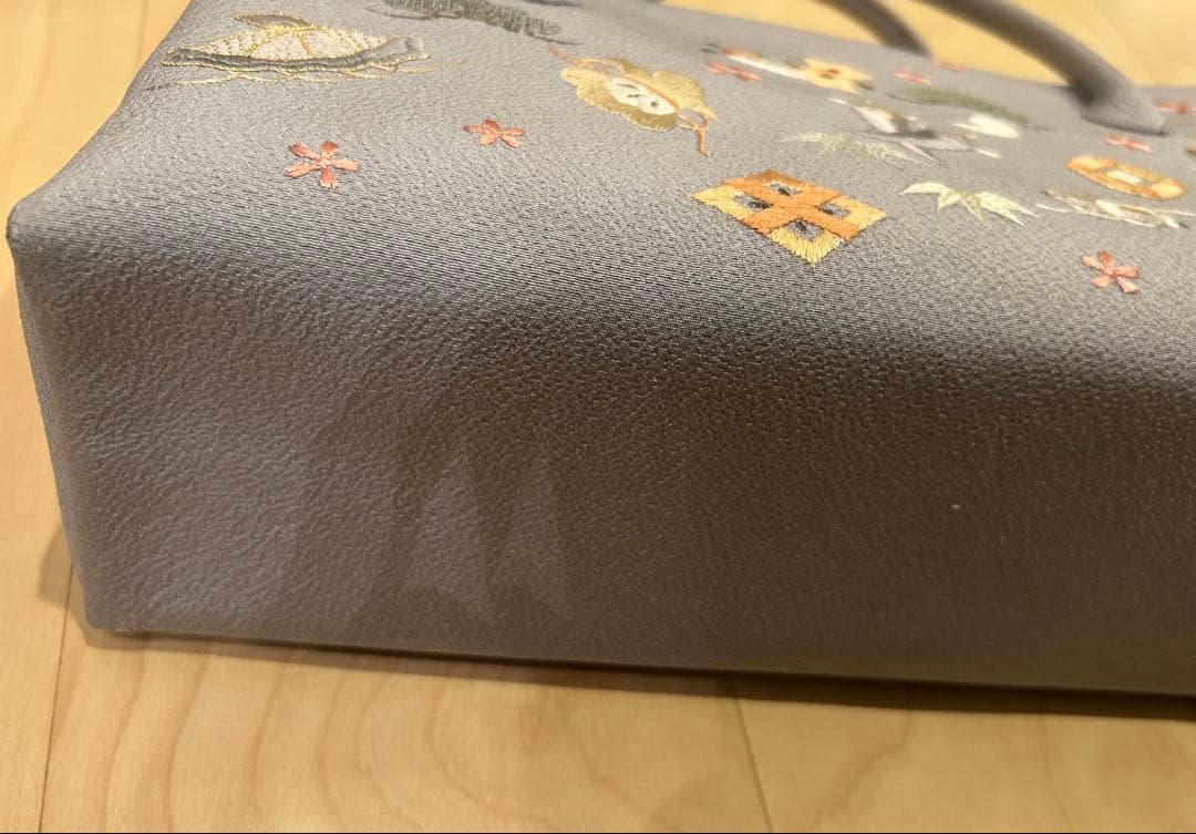 利休バッグ　和装小物　宝づくし　刺繍　冠婚葬祭