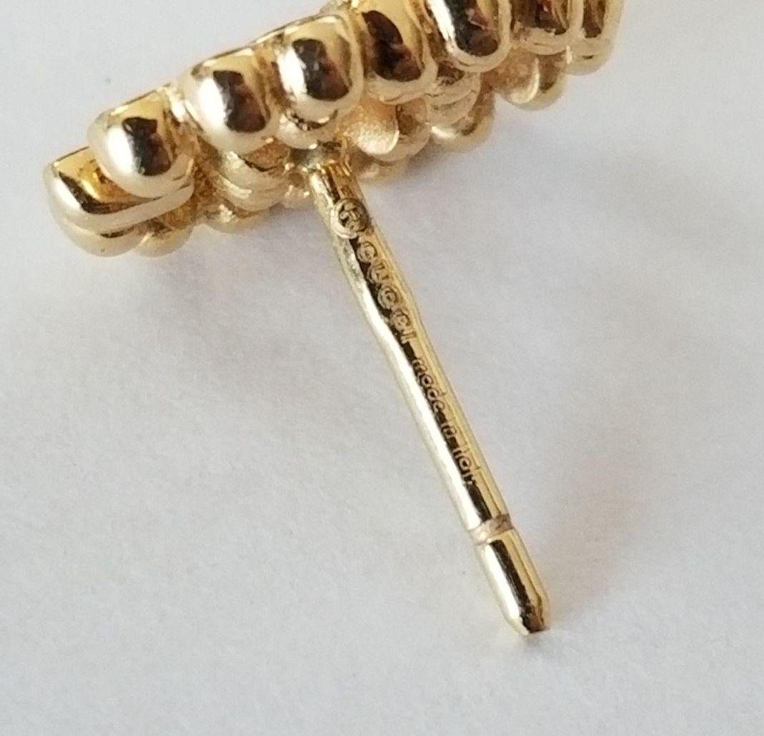 【片耳】18金 GUCCI ダブルG イエローゴールドスタッドピアス