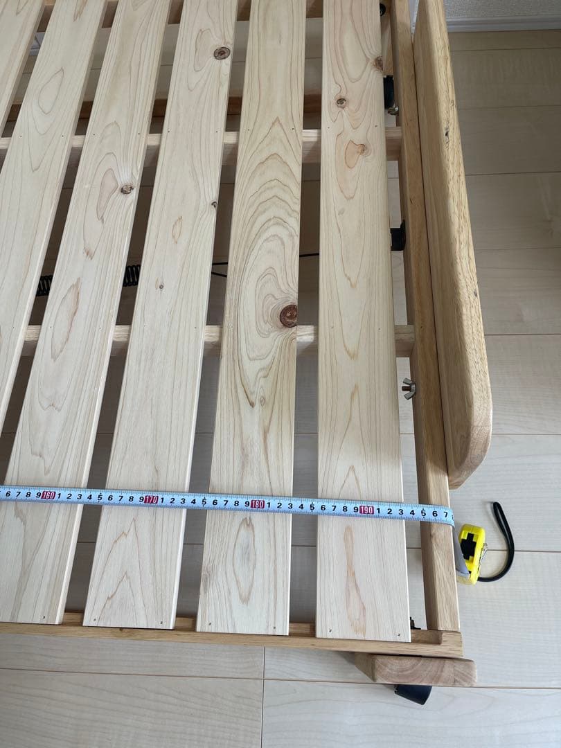 中居木工　2022/5 製造 折りたたみ式ひのきすのこベッド　ライトブラウン