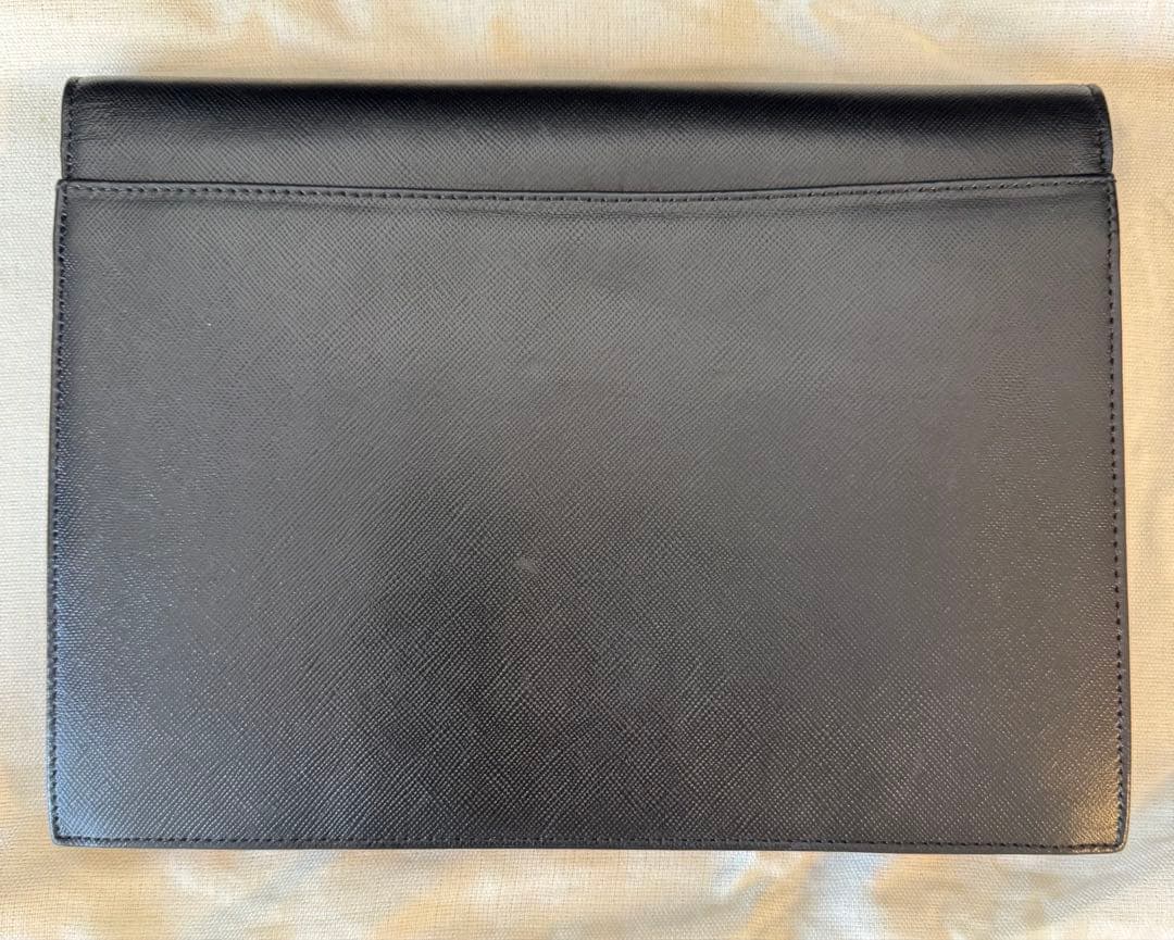 【希少】YSL イヴ・サンローラン ブラックレザー クラッチバッグ