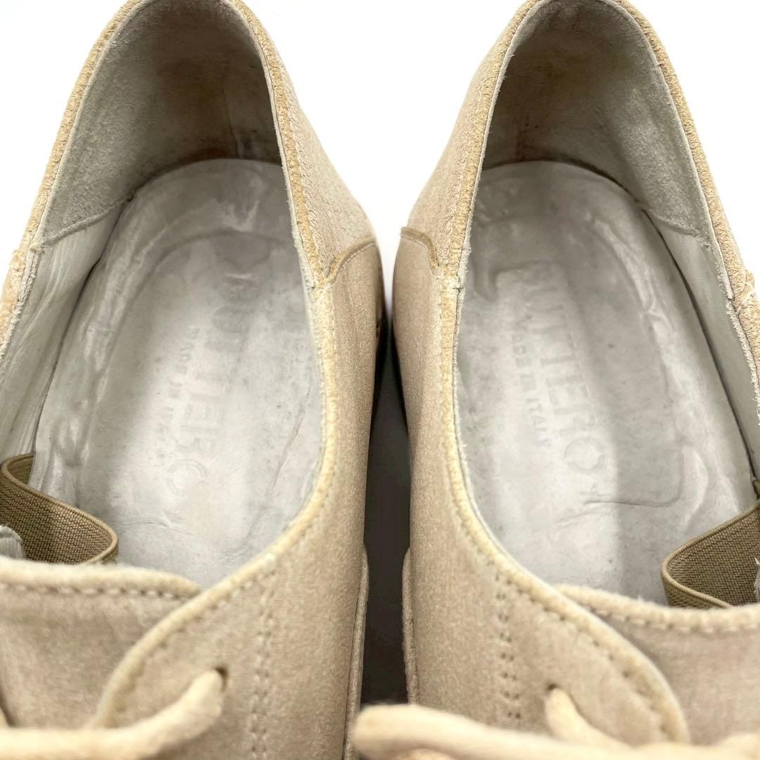 ブッテロ ドレスシューズ 703 内羽根 プレーントゥ 42 ベージュY1533