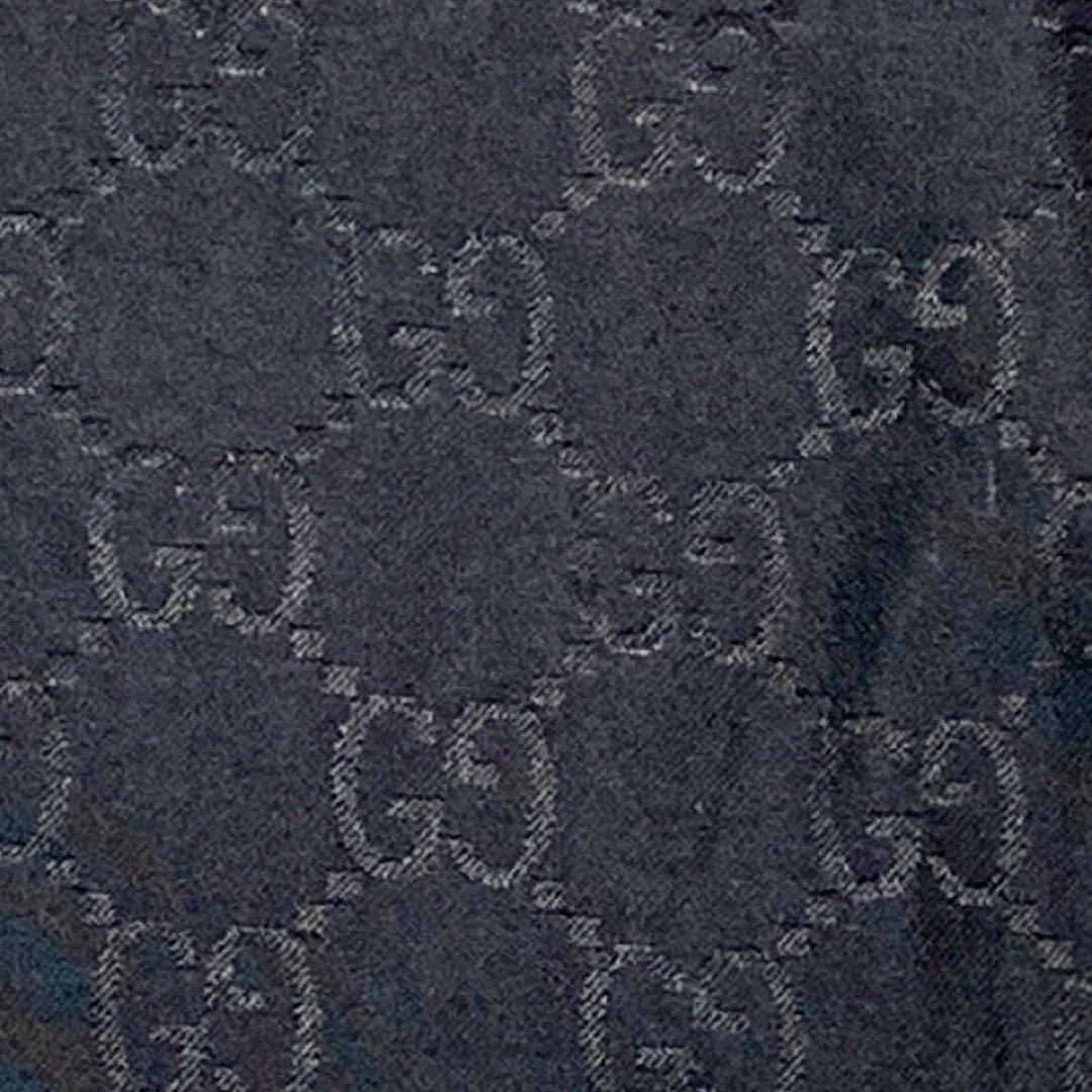 美品 GUCCI グッチ GG柄 長袖シャツ シルク混 トムフォード期 ブラック