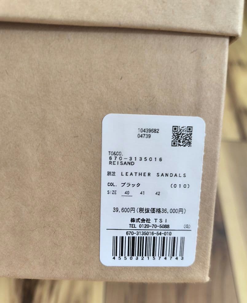 新品 TO＆CO./別注 LEATHER SANDALS