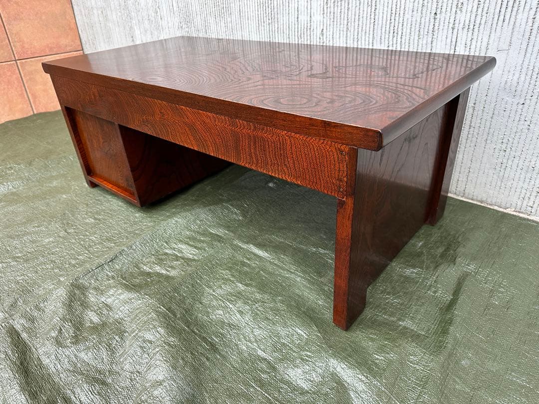 【文机】駿河民芸　国産　座机　座敷机　和モダン◎