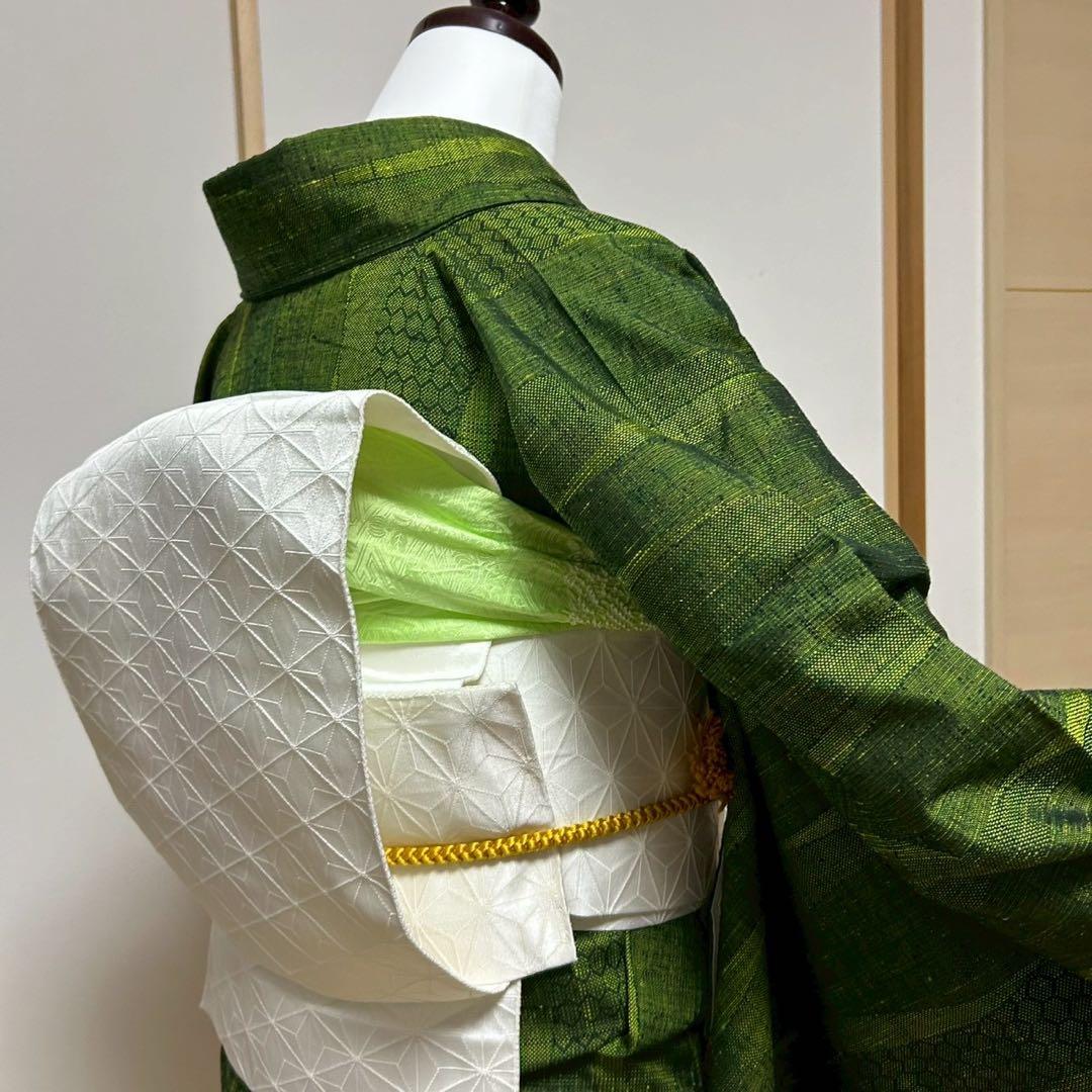 く*ん様 モ43 未使用近い　美品　袷　紬　ぜんまい紬系　色紬　小紋　フルセット