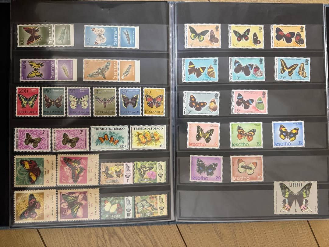 蝶　切手　コレクション　希少沢山
