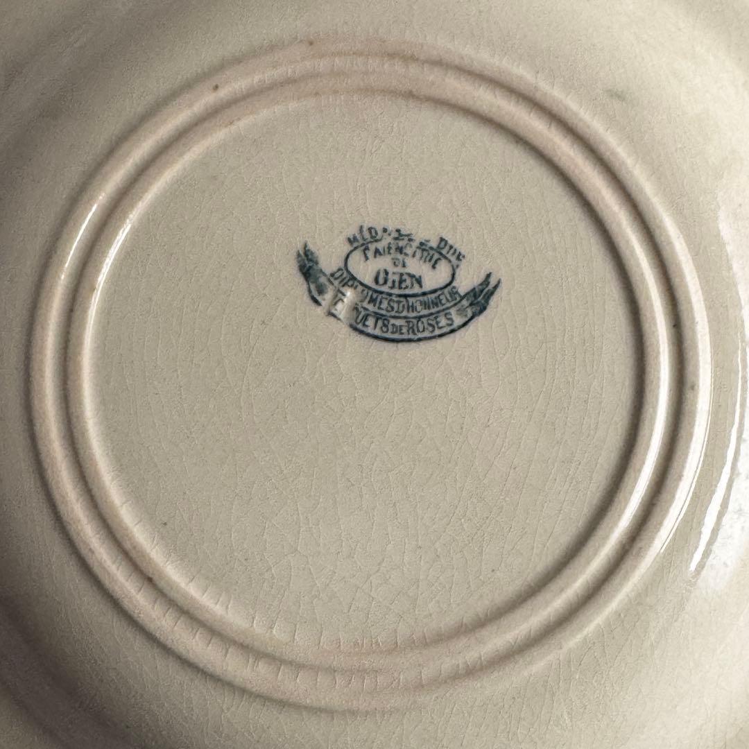 フランスアンティーク　Gien Bouquets de roses 深皿②