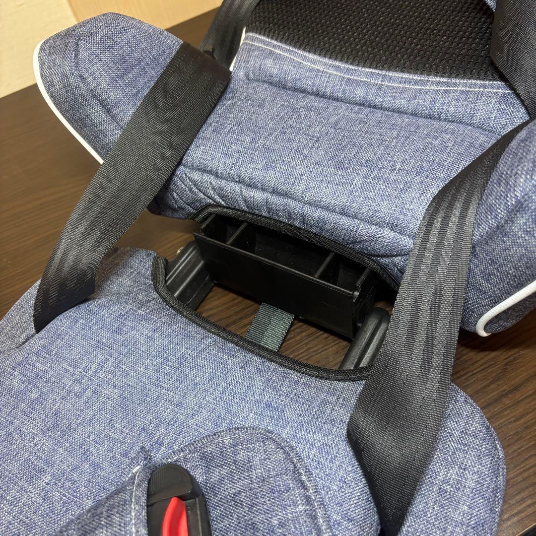 【美品】 日本育児 チャイルドシート トラベルベストECプラス デニム