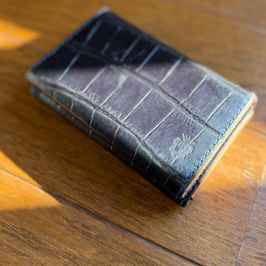 Felisi フェリージ 名刺入れ909 レザー 黒 型押し