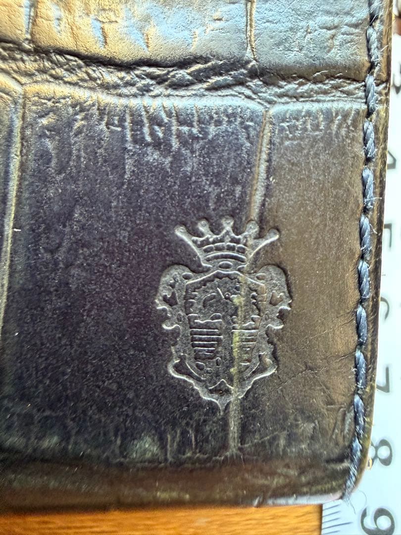 Felisi フェリージ 名刺入れ909 レザー 黒 型押し