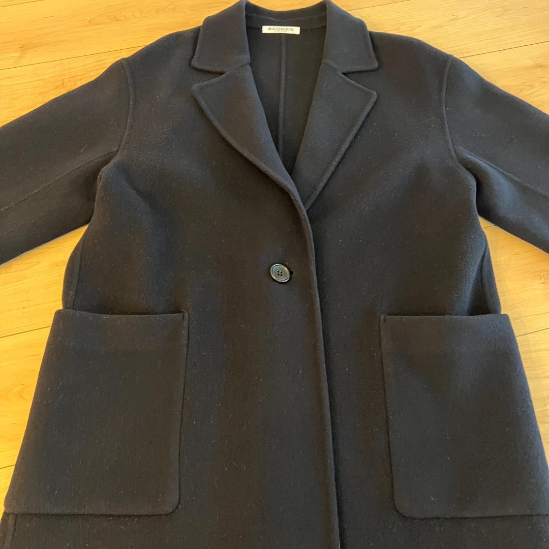 22aw Beauty & Youth テーラード ウール リバー コート M