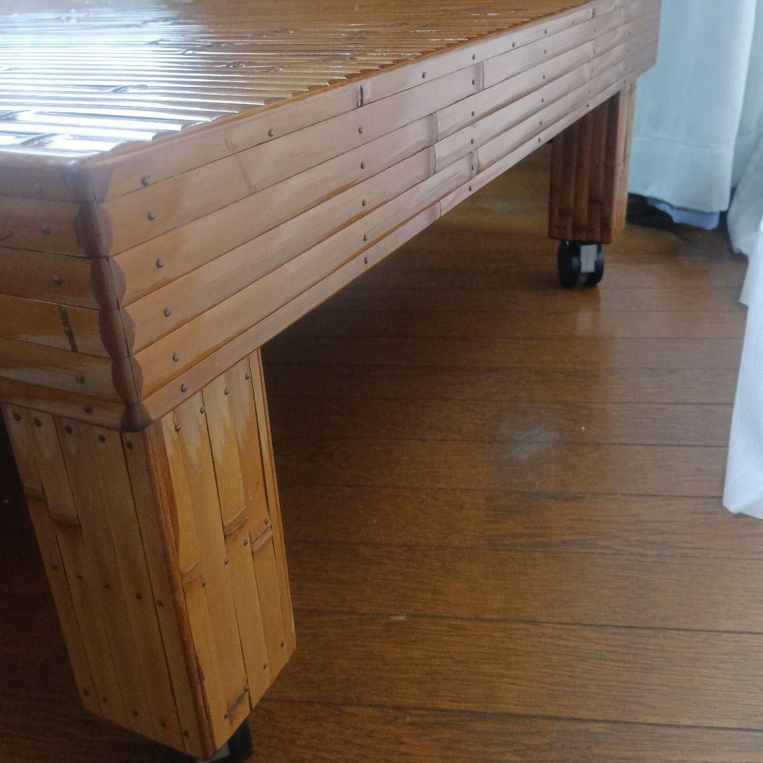 【美品】梅里竹芸 竹製シングルベッド 健康ベッドor座卓_竹家具
