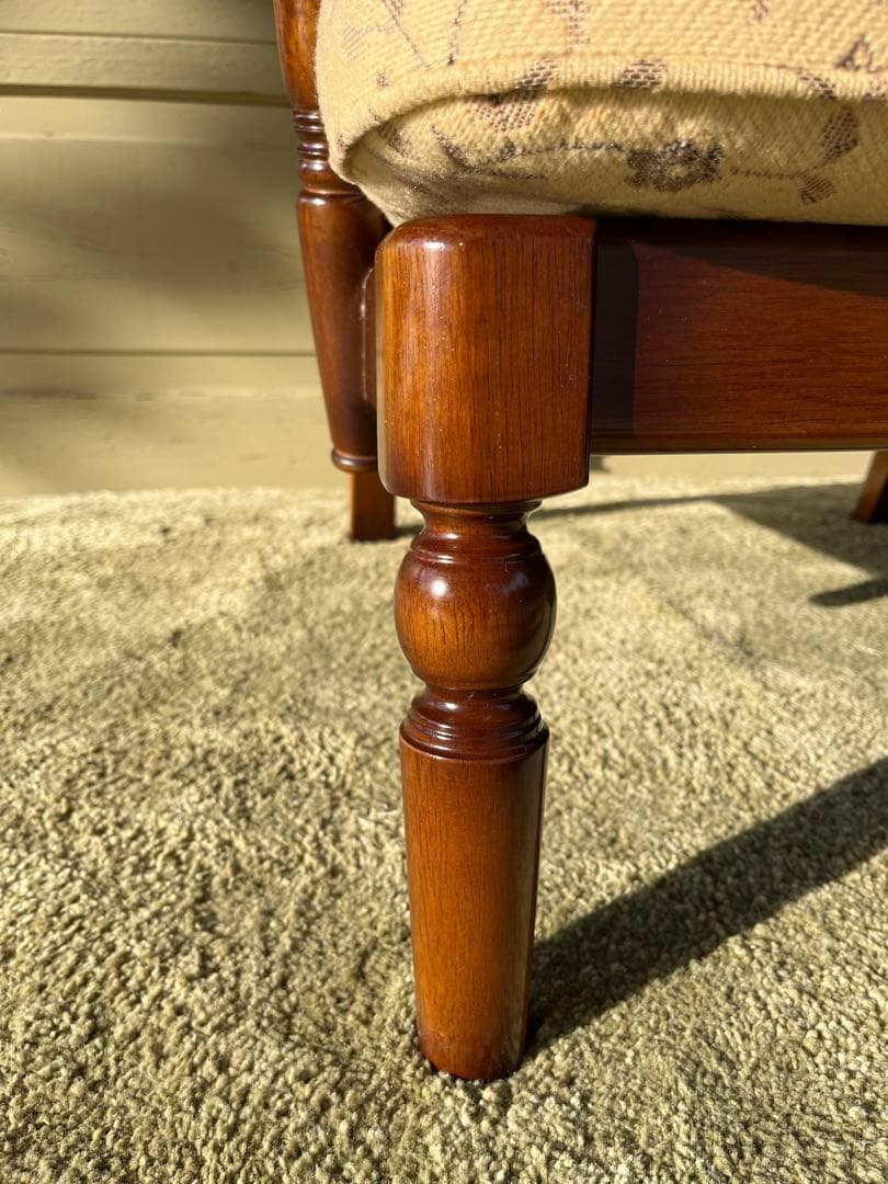 karimoku カリモク 1人掛けソファー 花柄 レトロ 高級家具