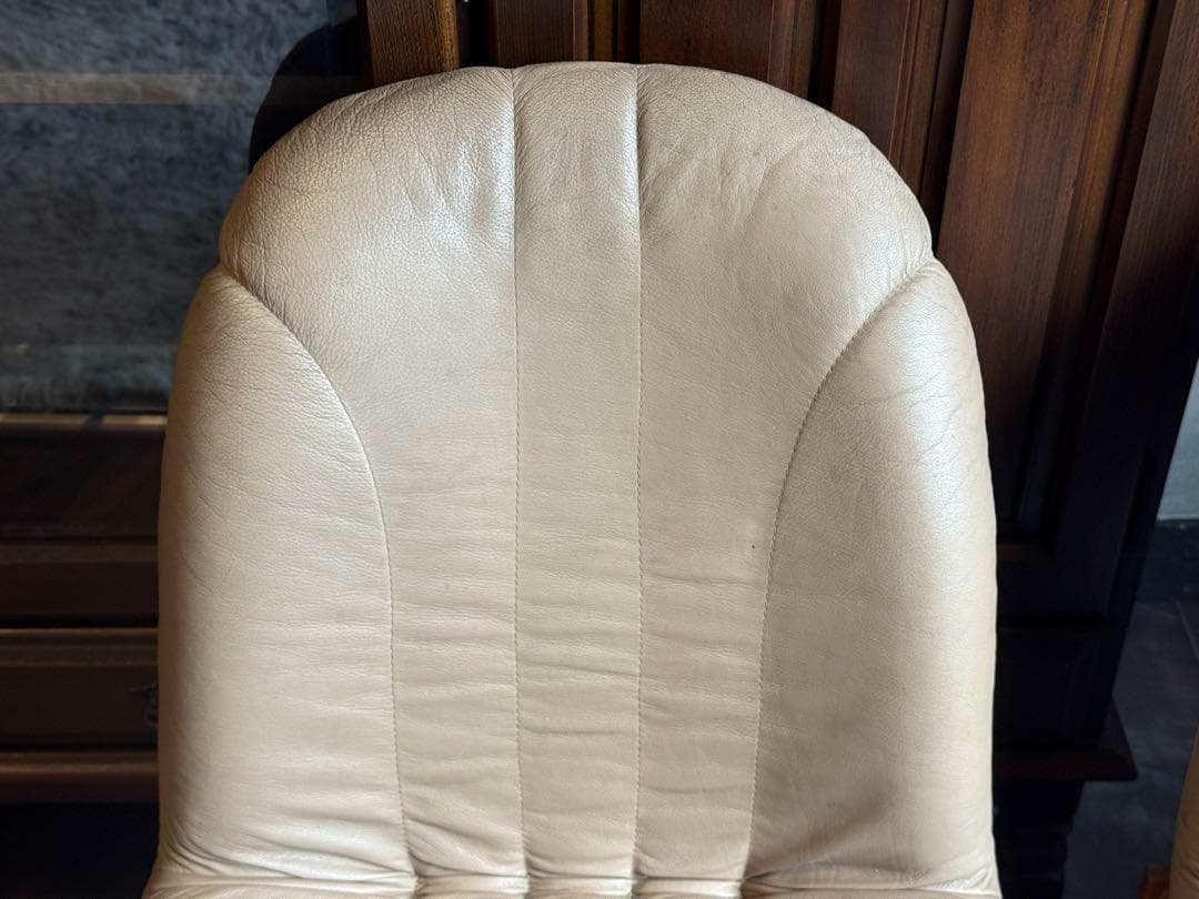 ① FUKURA フクラ　レザー　ヴィンテージ　レトロ　本革　ミッドセンチュリー