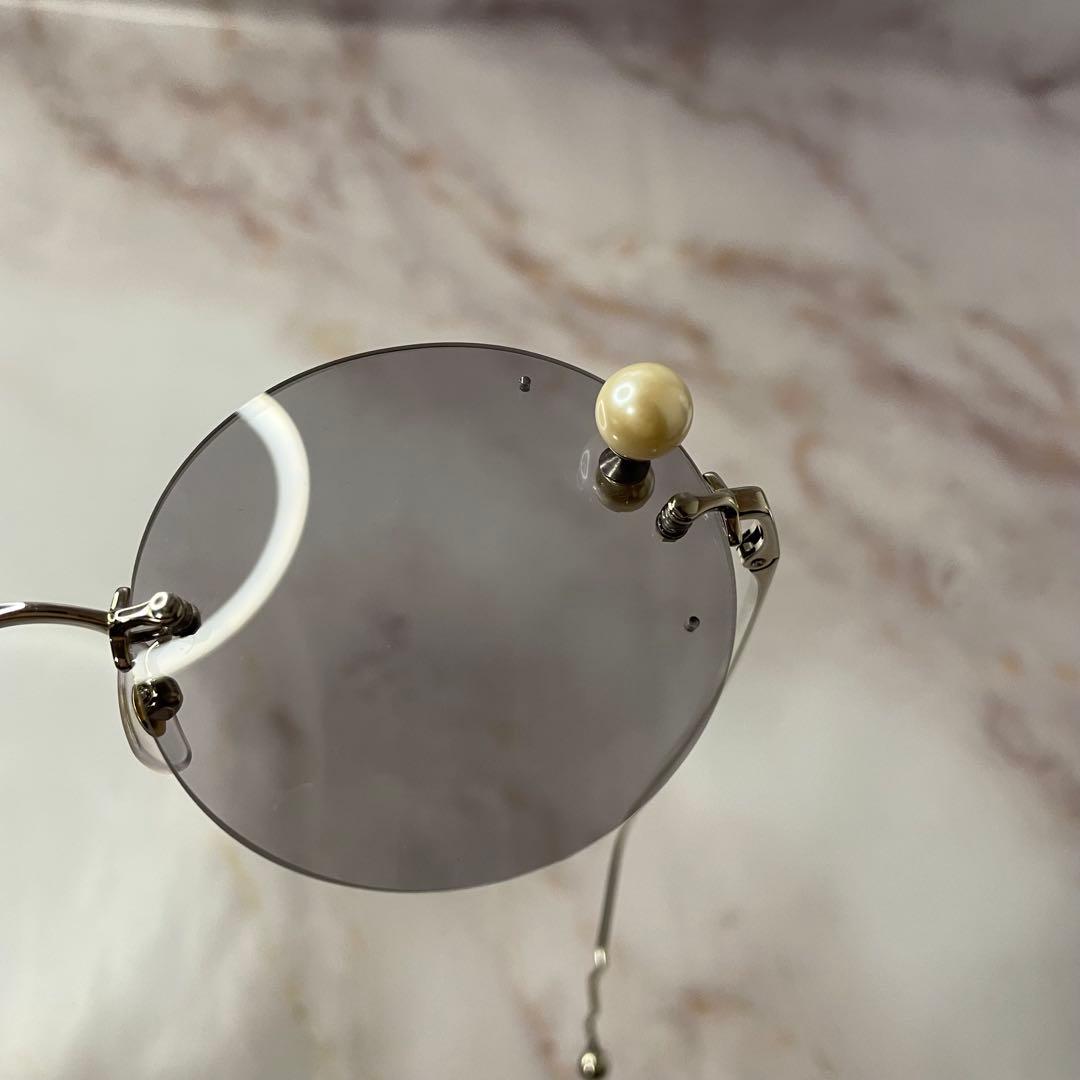 megane and me パール ピアス ラウンド サングラス ケース付き