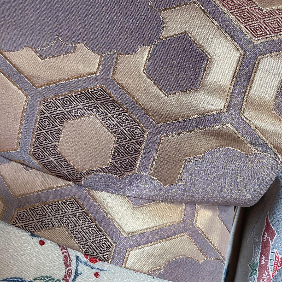 小紋のみ　型染め　紗綾形地紋　着物　P3