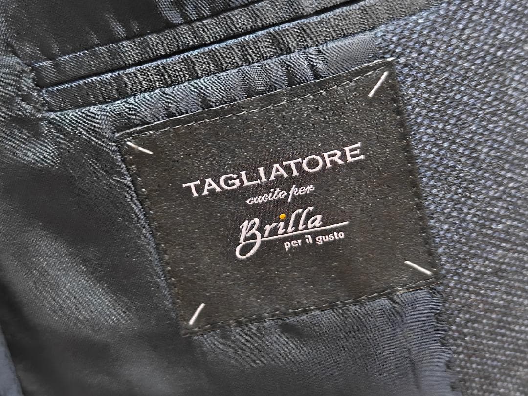 未使用品 タリアトーレ 2B ウール 3ピース スーツ 48 ダークネイビー